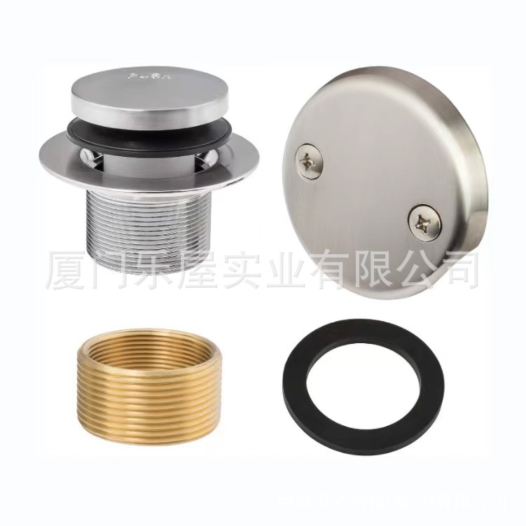 Copper American-style bathtub drain, anti-odor bathtub drain, bathtub plug replacement, bathtub drainage accessories details Picture