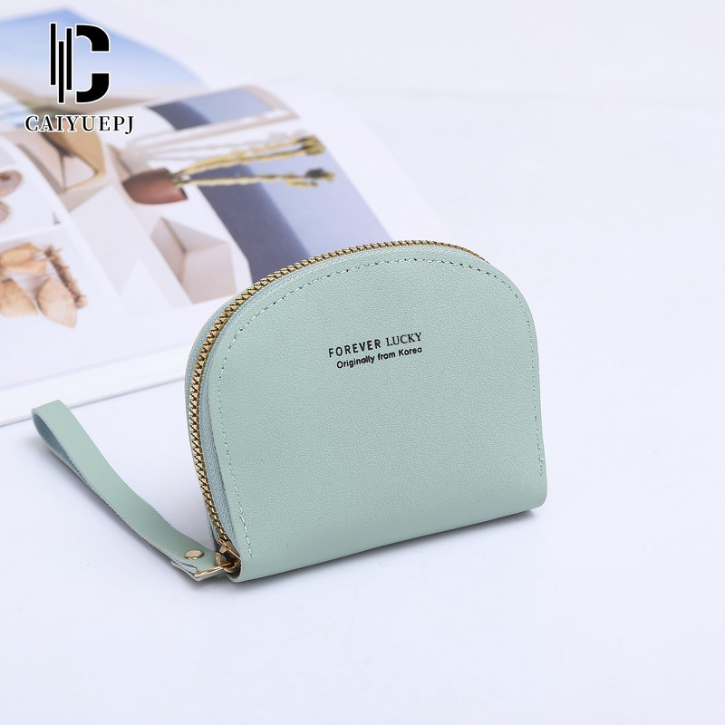 Mini coin purse, zipper card case, solid-color coin coin coin purse, a high-end portable small wallet for women details Picture