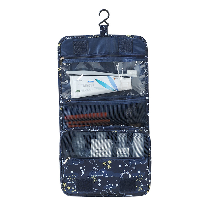 Korean-style travel waterproof cosmetic bag, hotel hanging portable foldable toiletry bag, swimming and fitness storage bag Item Picture