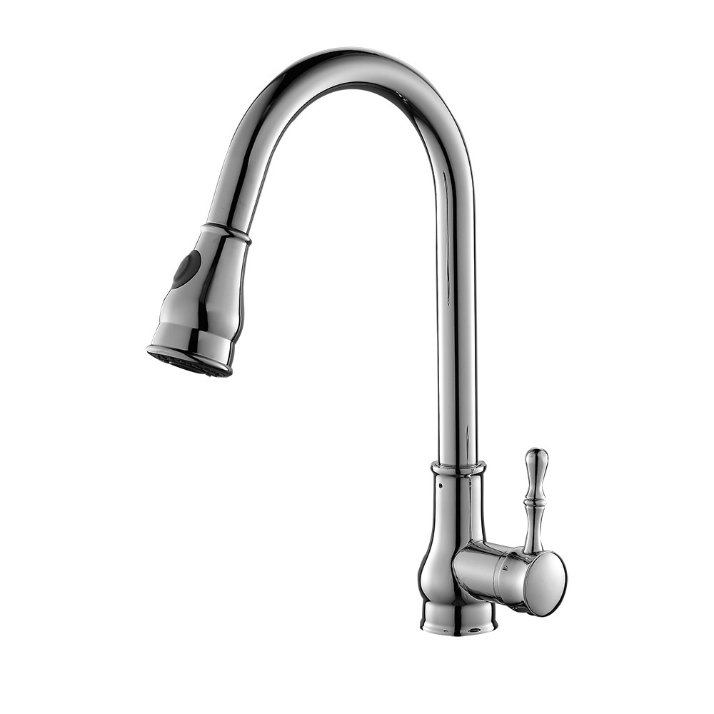 Stainless steel 304 304 pull-out kitchen faucet for cold and hot washing basins and sinks Item Picture