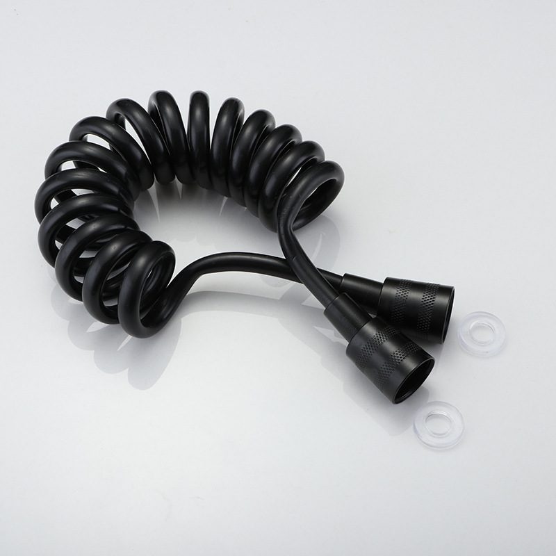 Spray gun leak-proof telephone line spring tube, 4-inch expandable flexible hose, explosion-proof high-flow bathroom shower tube details Picture
