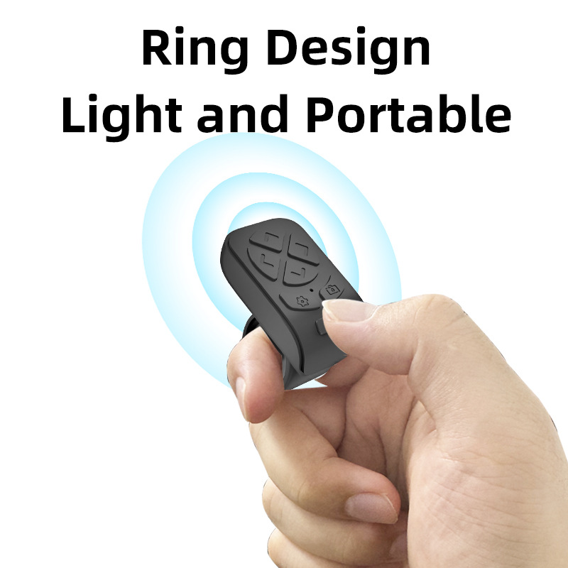 Short video Bluetooth like ring remote control, lazy person taking photos, self-timer, e-book page Turner Specification drawing