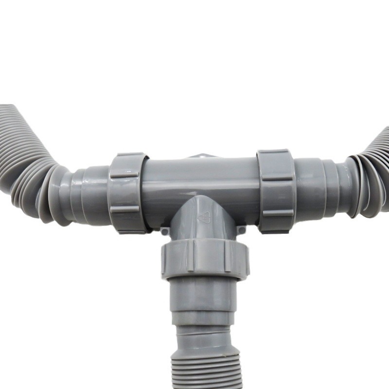 Cross-border double-ended sewer, flexible sewer, floor drain, sink, washbasin sewer, detachable sewer Item Picture