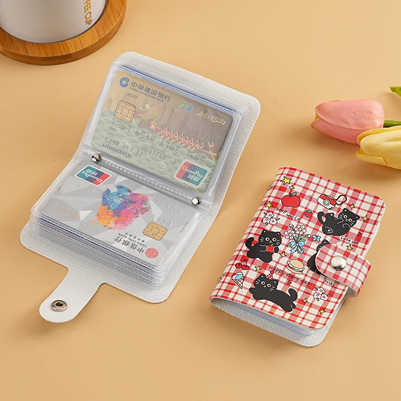 Super cute ID card case for girls 2024 New style, ultra-thin multi-slot card holder, multi-layer niche and cute card anime details Picture