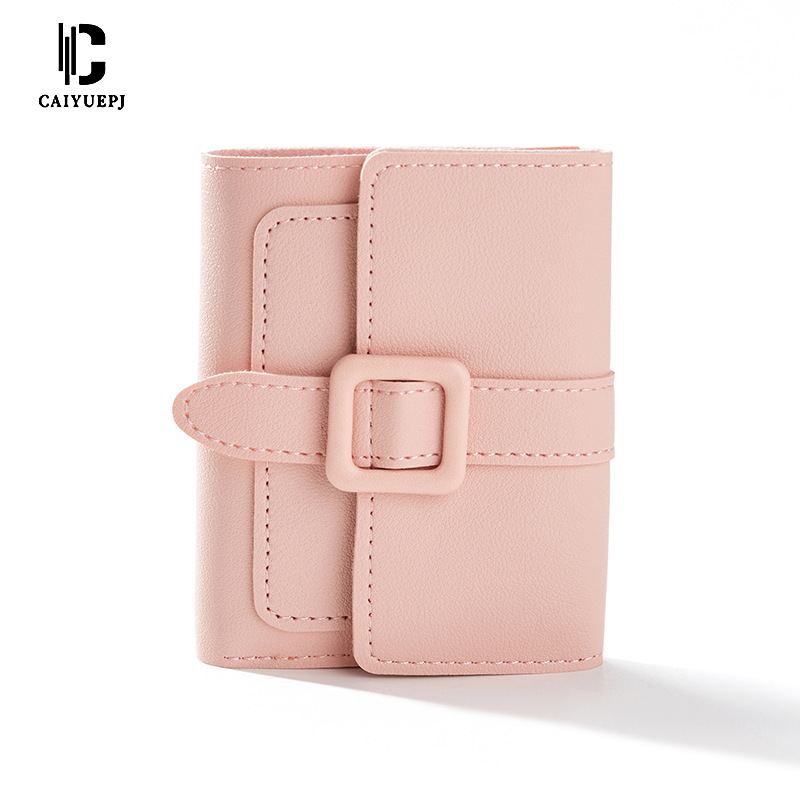 New women's wallet short solid color card bag Spring women's high-end Wallet cross-border coin purse wholesale Item Picture