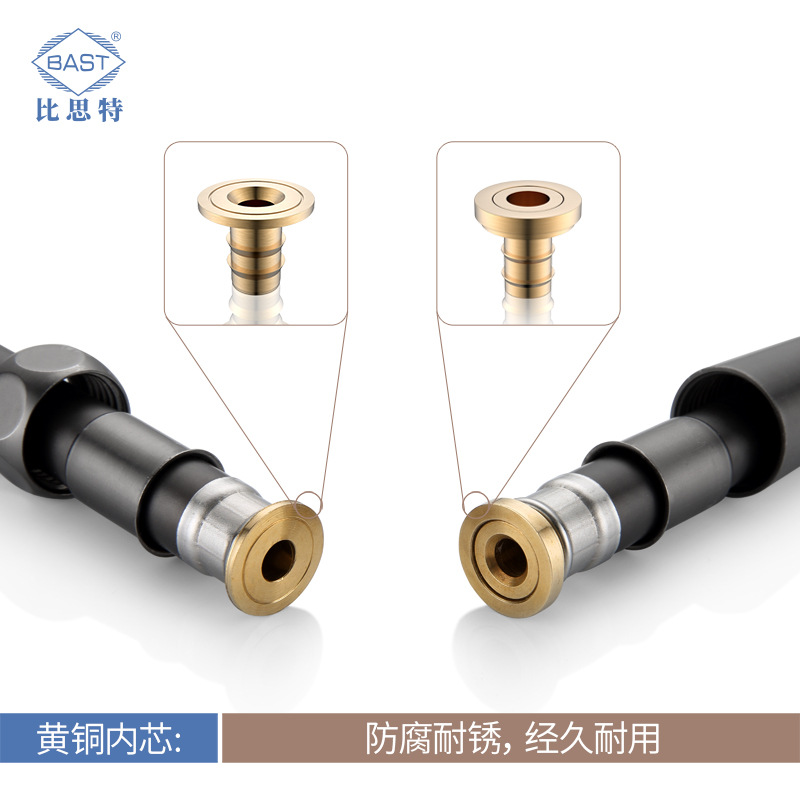 Gun gray showerhead hose, 1.5/2 meters pvc explosion-proof, universal shower head for bathrooms and toilets, high-temperature resistant water pipe Application Scenario