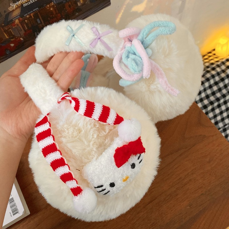 Merry Christmas! Original cat ear protectors for women, winter ear warmth, anti-freezing for cycling, ear warmth, ear protection, ear covering and ear wrapping details Picture