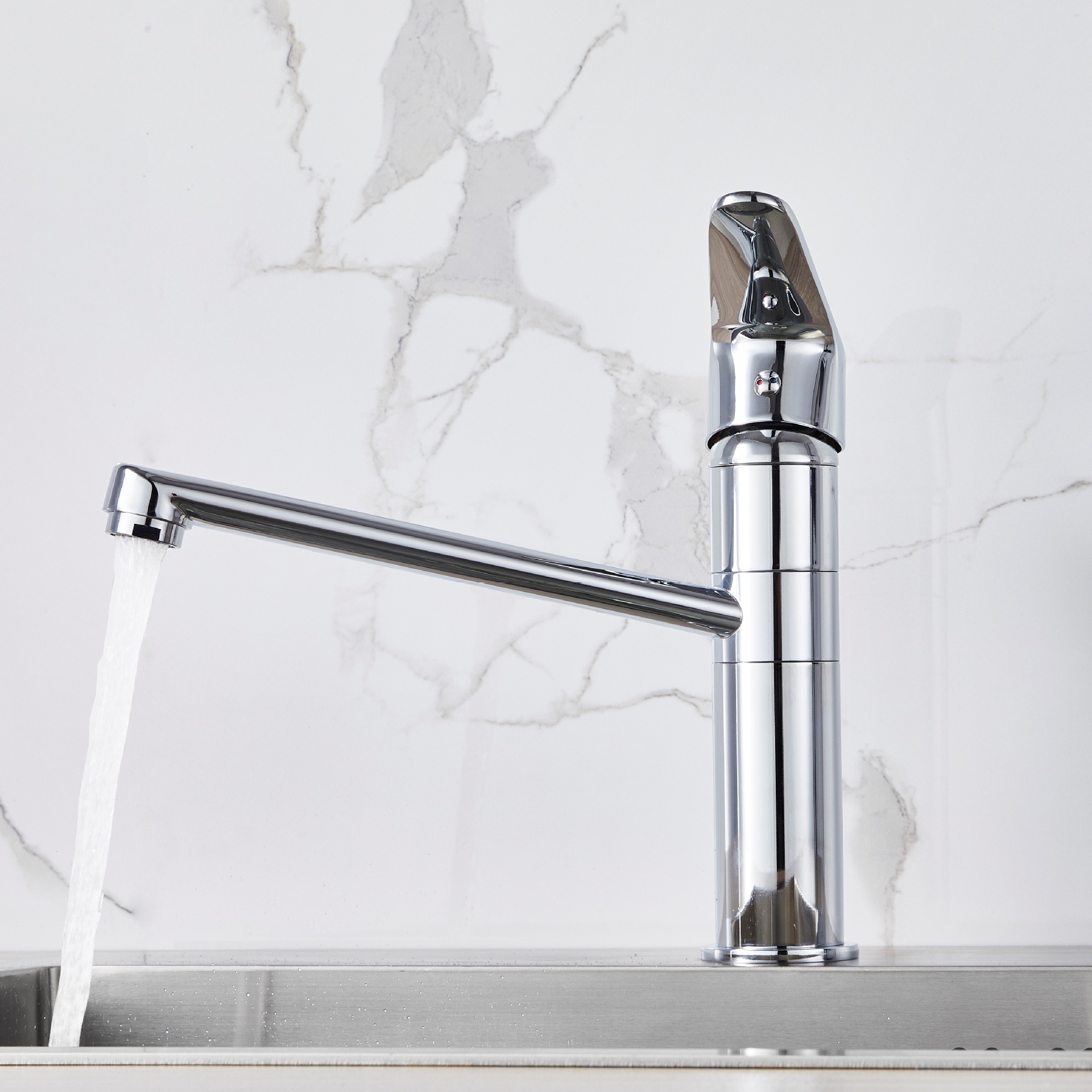 All-copper kitchen sink, sink, faucet, washbasin, washbasin, versatile for hot and cold, rotatable faucet, for household use details Picture