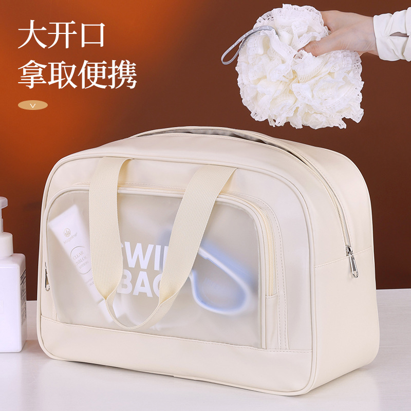 Stretchable suitcase with dry and wet separation, extra-large swimming and fitness bag, large-capacity travel storage bag, waterproof beach bag details Picture