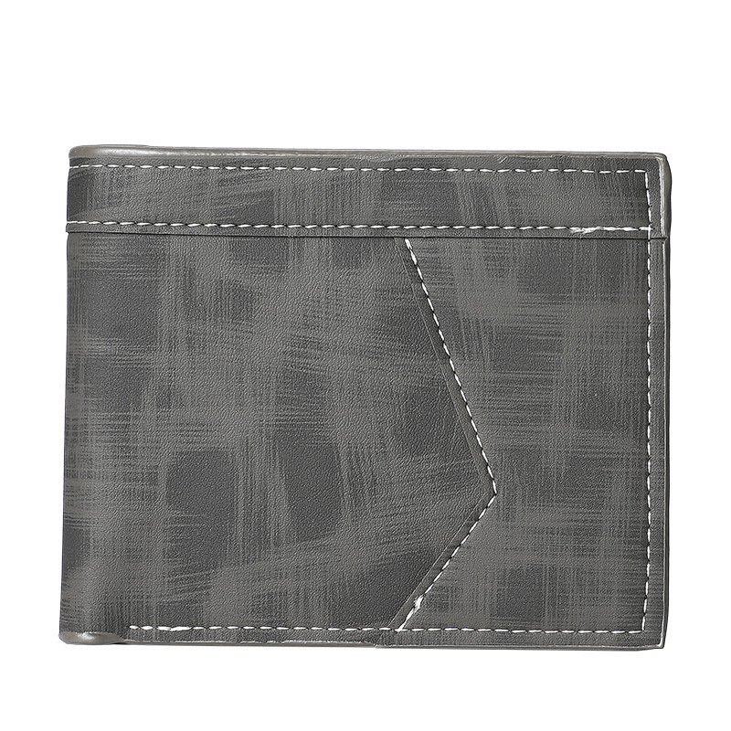 Men's short, multi-slot business wallet, fashionable men's zipper coin purse, large-capacity men's youth wallet Item Picture