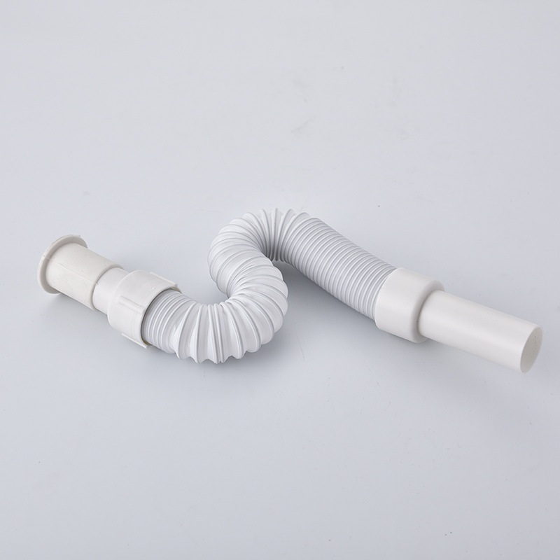 Washbasin drain, mop sink drain pipe, plastic expansion pipe, washbasin steel wire rubber head drain hose, anti-mold Specification drawing