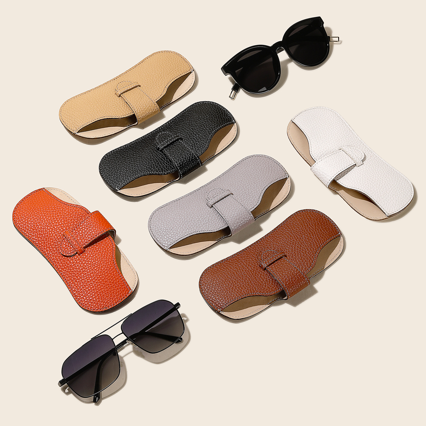 Portable glasses case, ins creative glasses box, pressure-resistant sunglasses storage bag, men's and women's myopia glasses protective case full figure