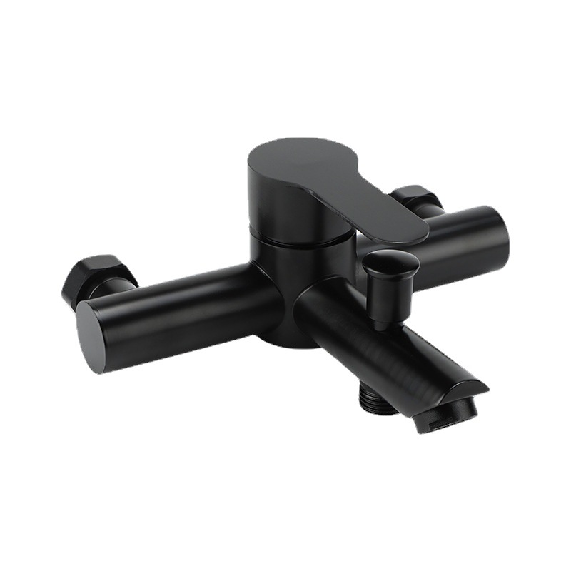 Mixing valve, hot and cold water faucet, bathroom, bath, shower, stainless steel three-in-one faucet, showerhead, mixing valve Item Picture