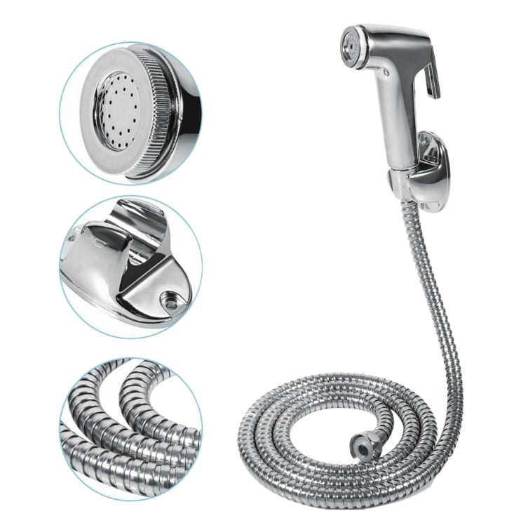 Cross-border body cleansing women's shower head, handheld toilet spray gun set, portable shower head, pressurized flushing toilet water gun Item Picture