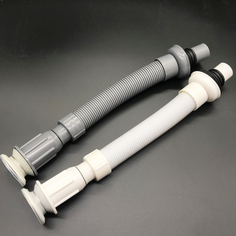 Washbasin, stainless steel drain hose, integrated countertop, washbasin, flip plate drain, washbasin, integrated drain, white Specification drawing