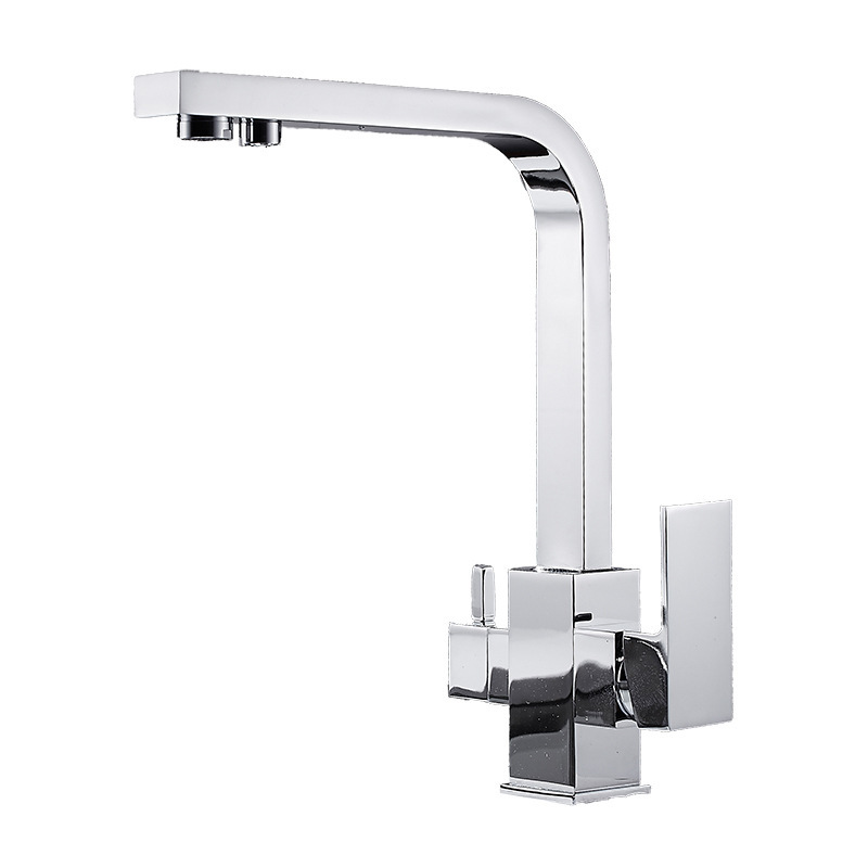 Cross-border three-in-one kitchen faucet, cold and hot water kitchen sink, water purifier, direct drinking, 360-degree rotating factory wholesale Item Picture