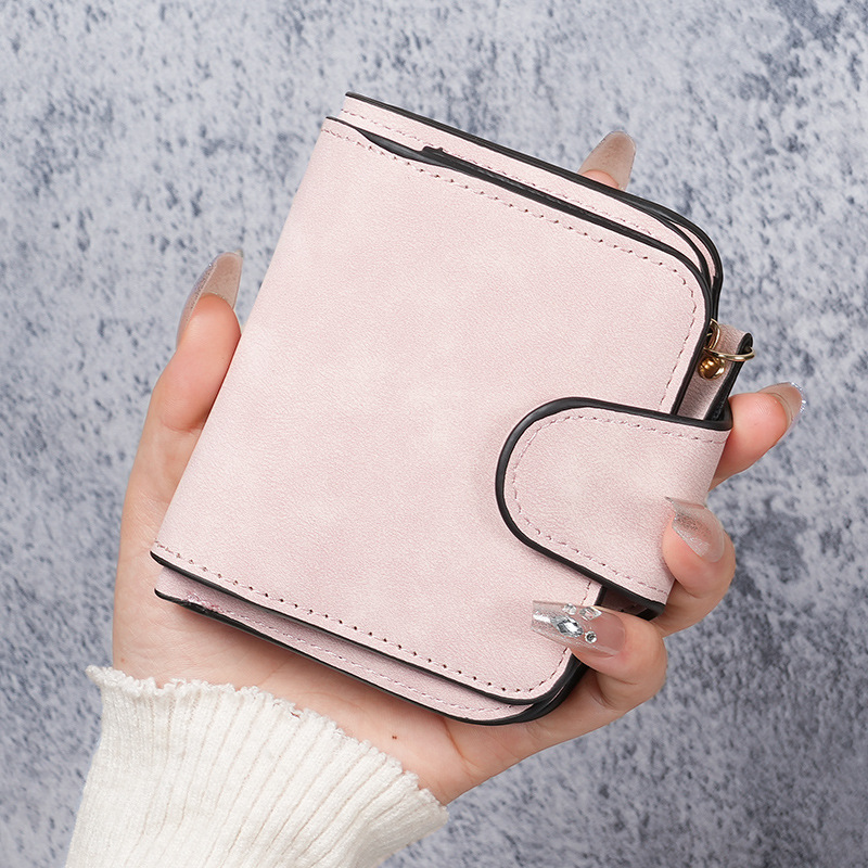 New Korean-style fashionable women's wallet for foreign trade, short, multi-position, retro and simple loose change wallet for women, in cross-border stock full figure