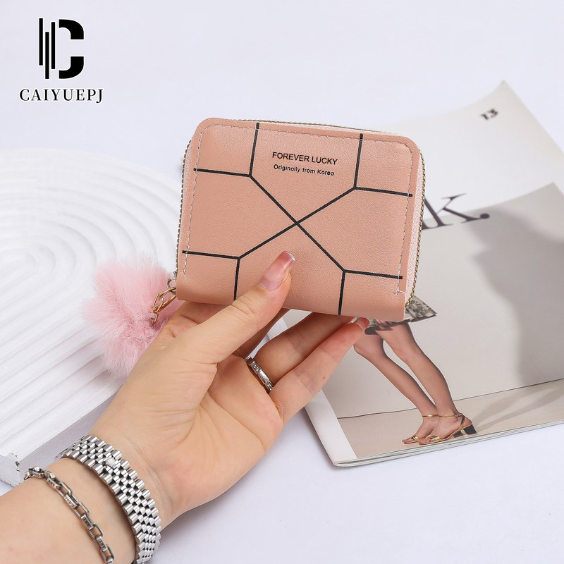 Cross-border foreign trade agency for women's wallets, short and simple card wallet, coin purse, one-piece pattern zipper women's coin purse full figure