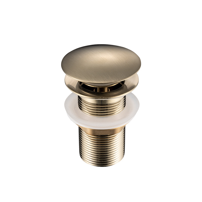 All-copper washbasin, sink, drain, bathroom and toilet accessories, zirconium gold brushed 8cm bouncy drain Item Picture