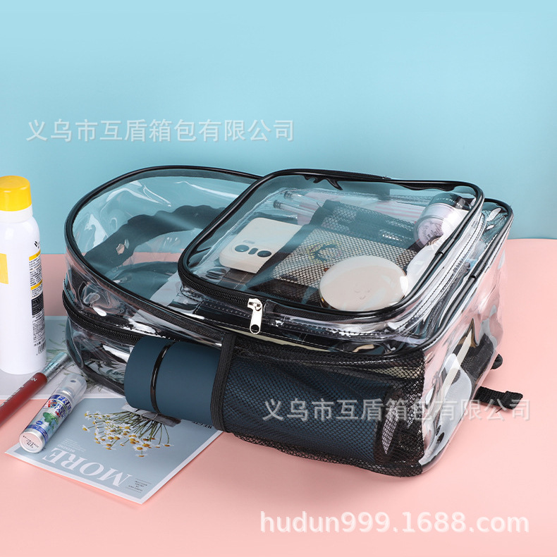 In-stock supply of cross-border Amazon PVC backpacks, outdoor school bags, large-capacity backpacks, and pvc transparent backs Application Scenario