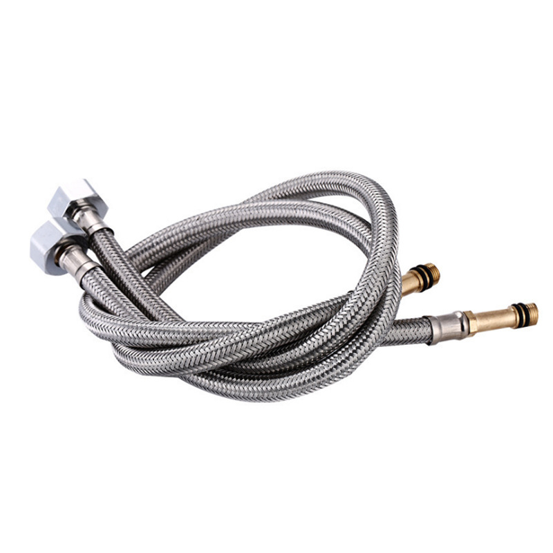 Faucet braided water inlet hose, hot and cold household kitchen sink, washbasin, pointed extended connection pipe, shower head Application Scenario