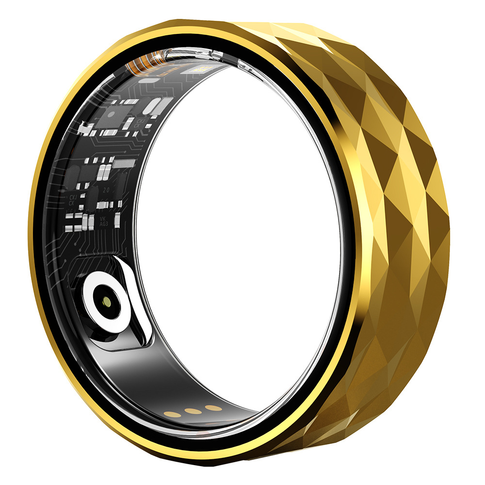 The new cross-border R12M smart ring, a fashionable Bluetooth ring, is designed for step count, sleep, heart rate, blood pressure, blood oxygen, and transportation details Picture