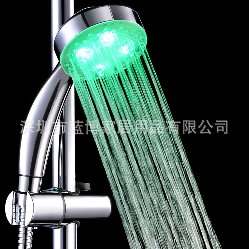Showerhead LED, temperature-sensing three-color/seven-color changing showerhead, water-saving showerhead 8008-A25 Application Scenario