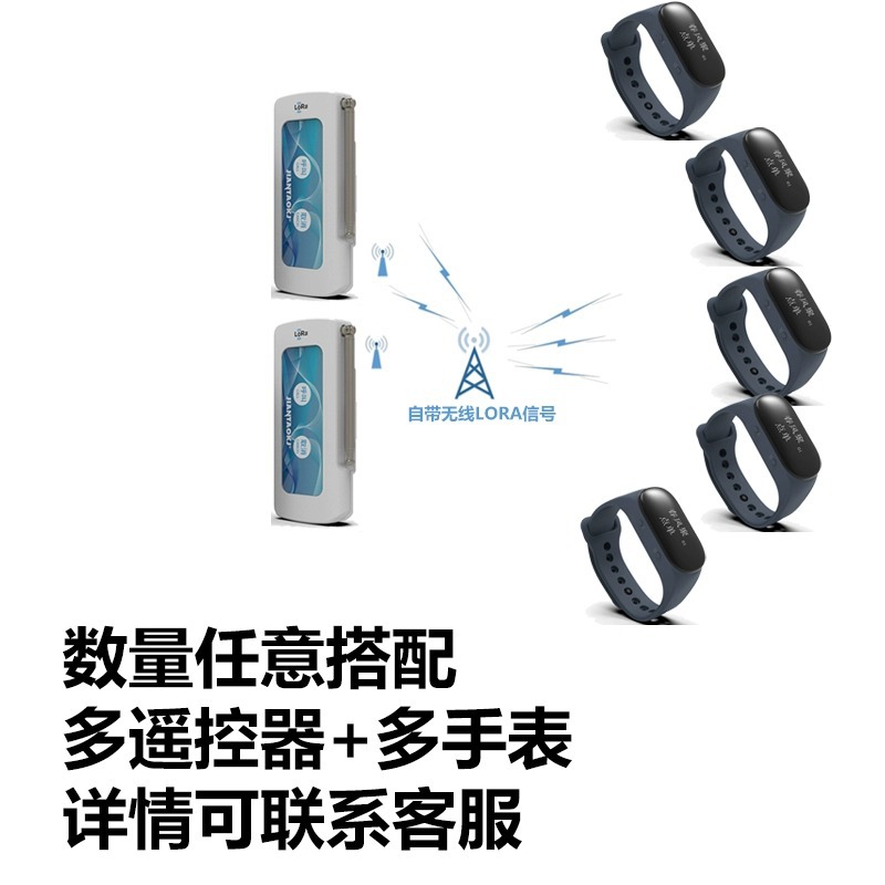 Wireless wristband tea house restaurant call service bell hotel private room private room emergency watch call button urgent reminder Specification drawing