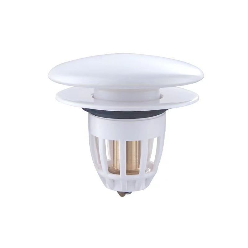 Washbasin face, ceramic drain plug, bouncing core, universal drain plug for ceramic basins, press and bounce for drainage Item Picture