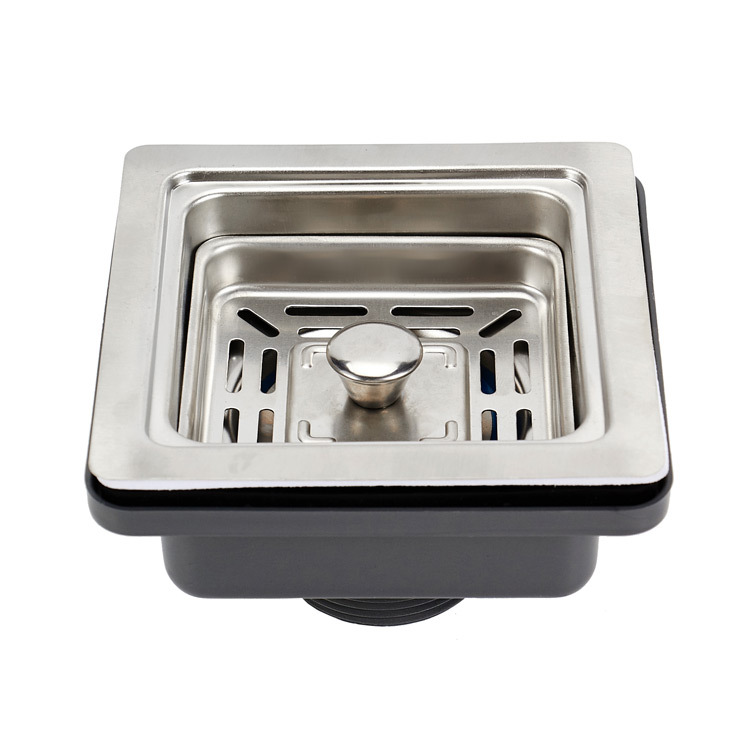 Kitchen sink sink drain, single and double sink sink drain pipe, square drain accessories, anti-odor set Item Picture