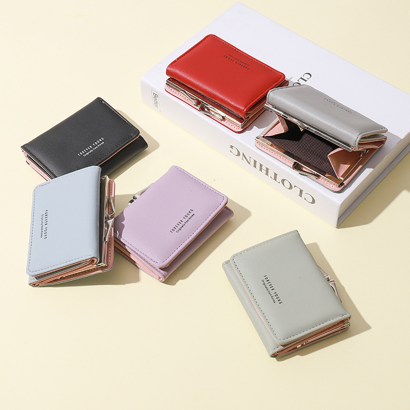 Fashionable ladies' wallet, short casual wallet, women's wallet, coin wallet, card bag, 30% off, clutch, cross-border full figure