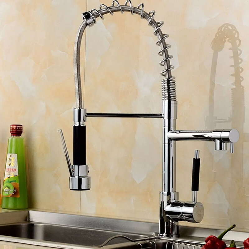 Kitchen pull-out faucet replacement head accessories: splash-proof head, pull-out and retractable head, water outlet head, bubble maker, pull-out faucet details Picture