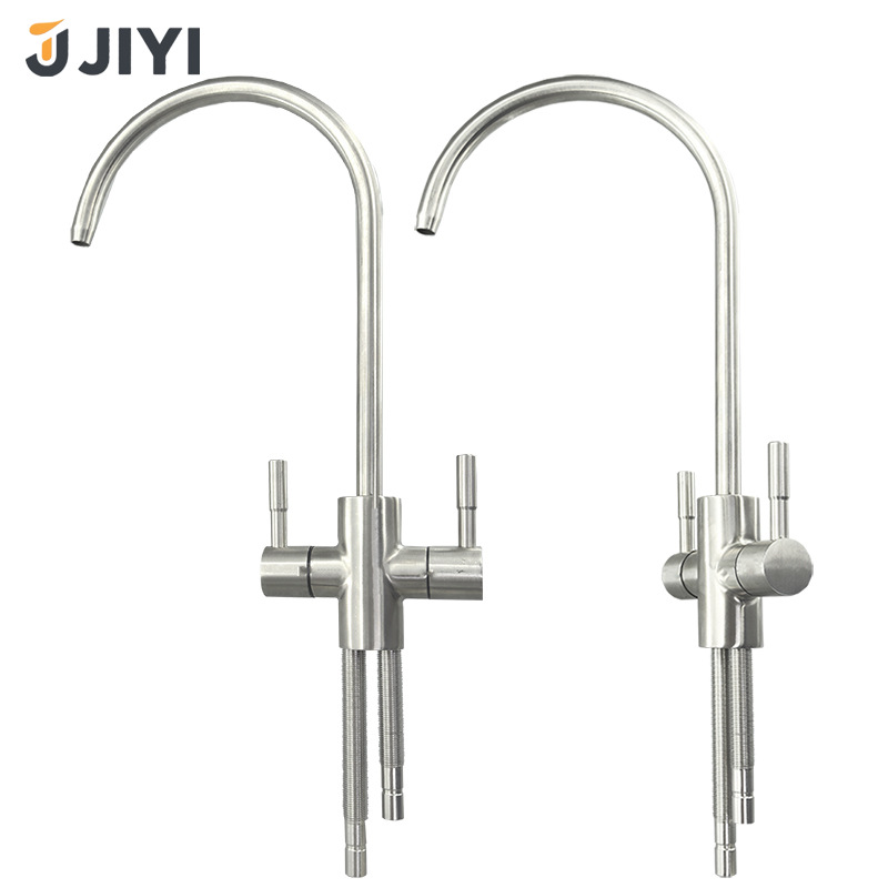 The faucet of the water purifier is made of 304 stainless steel and is suitable for household use in the kitchen. It has a 2-inch and 3-inch single-cooling direct drinking water faucet that can be rotated Specification drawing