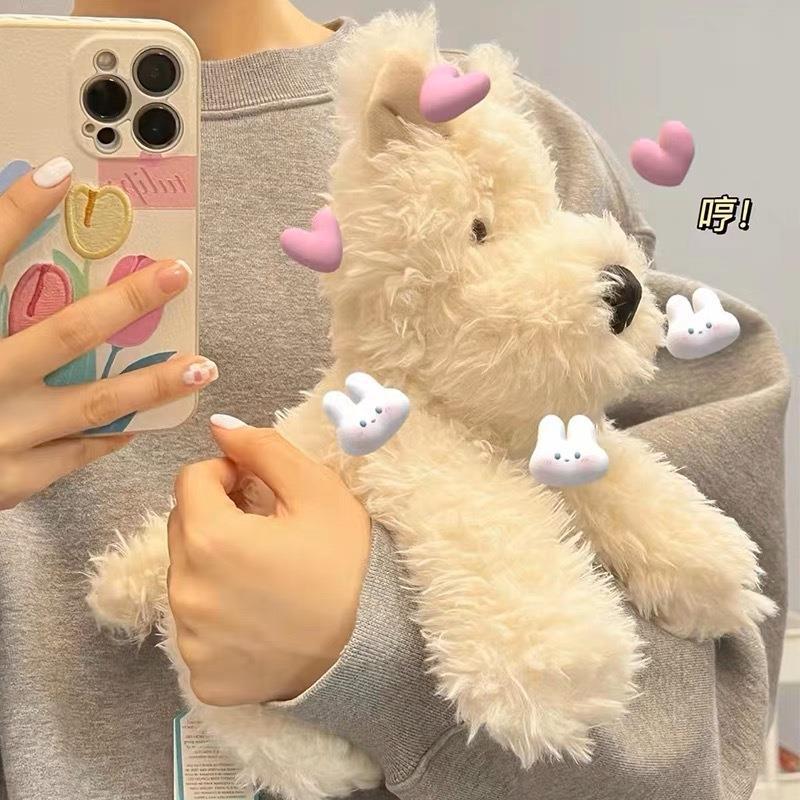 New West Highland plush toy dog doll, realistic puppy, small doll, cloth doll, birthday gift for girls full figure