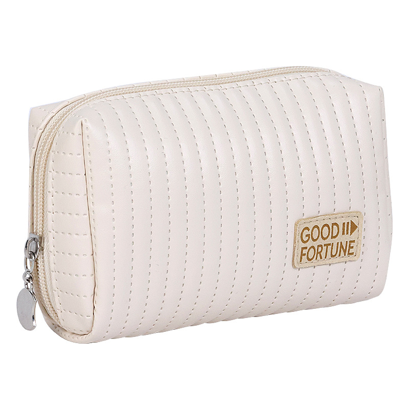 Cake makeup bag, small portable hand-held toiletry bag, cosmetics storage bag, PU portable travel storage bag Item Picture