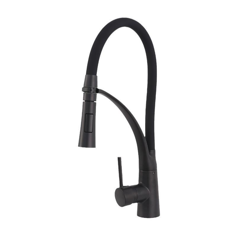Cross-border zinc alloy kitchen cold and hot dual-purpose faucet, single universal rotatable silicone sink and sink faucet Item Picture