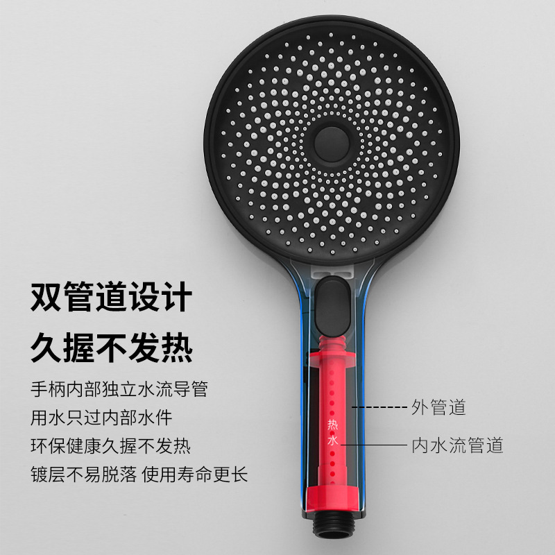 Full Sky Star pressurized showerhead, top shower, water-saving handheld showerhead, three-speed water output set with buttons Application Scenario