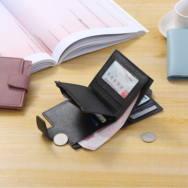 Factory direct supply of women's wallets, simple and simple short coin purses for students, card packs, ticket holders, thin Japanese style for women Specification drawing