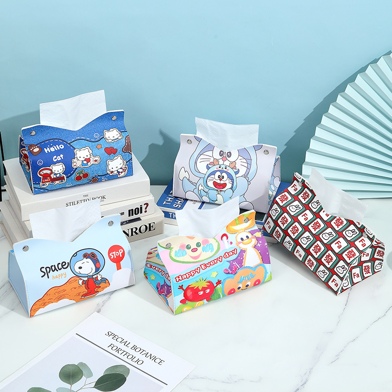 Ailun's new ins home living room car creative paper box, cute tissue paper, cartoon tissue paper pack, tissue paper box