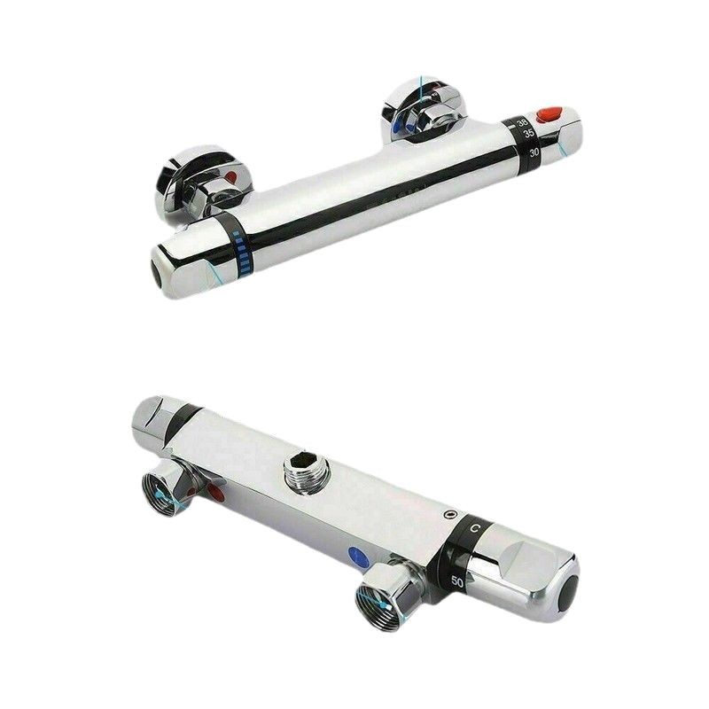 Concealed copper shower thermostatic faucet solar turbid water valve upper, lower, reverse water circuit thermostatic valve Item Picture