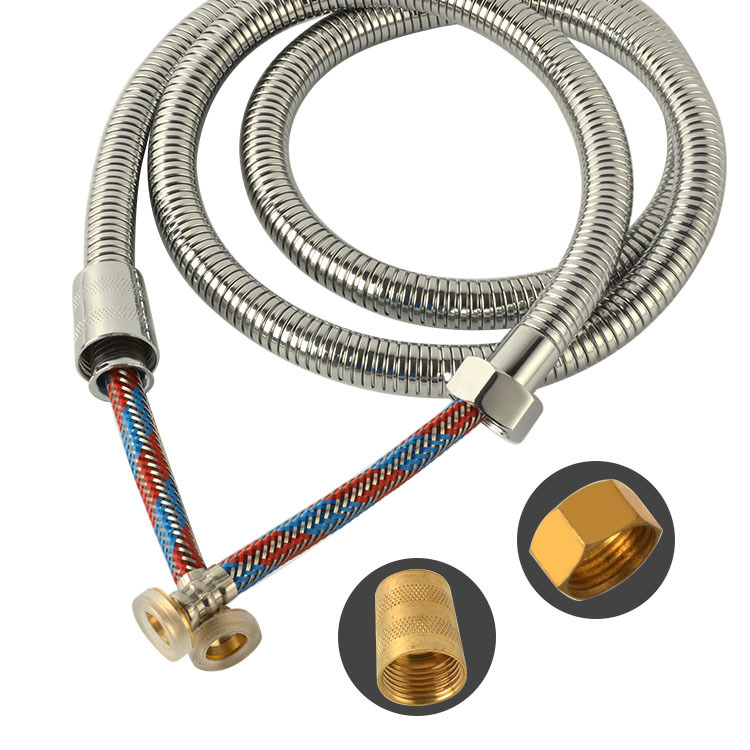 304 stainless steel encrypted electroplated explosion-proof shower telescopic showerhead hose, shower hose, showerhead hose details Picture