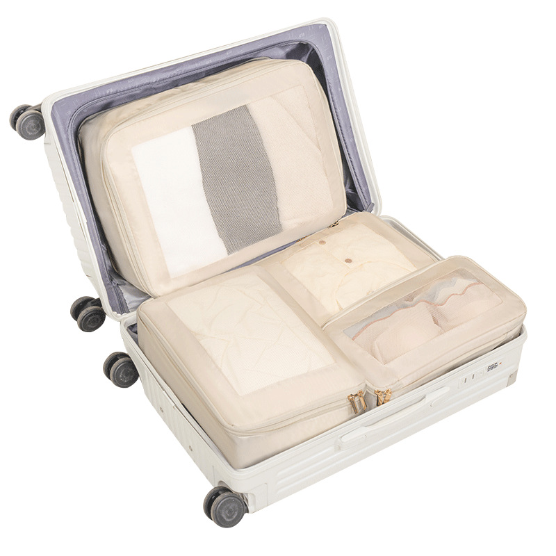 Customized twill travel storage bags, travel clothing storage bags, down jackets, luggage compartments, inner pockets for travel Item Picture