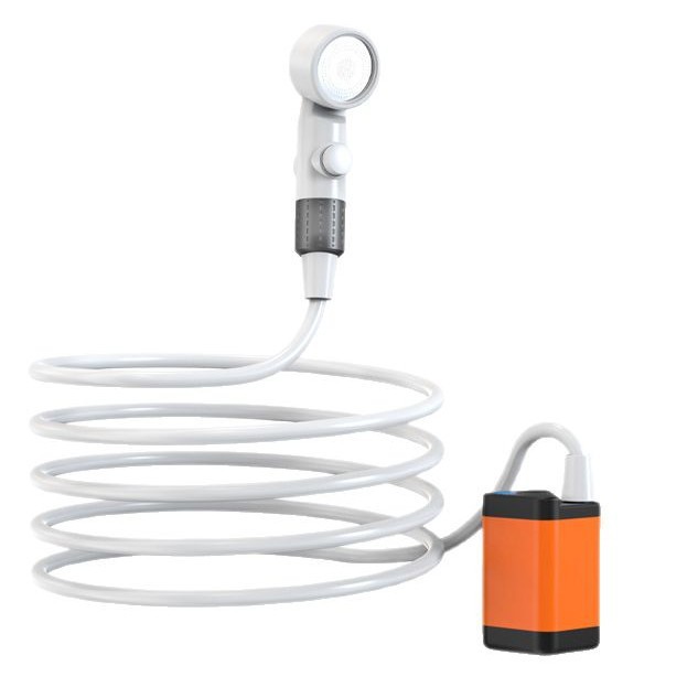Cross-border outdoor showerhead bathing wonder, convenient dormitory camping supplies, shower and bath device, rechargeable showerhead set Item Picture