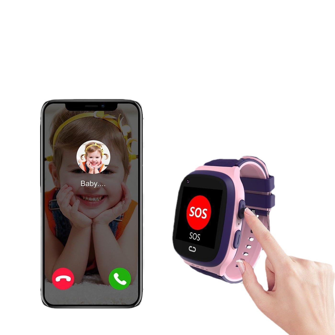 Cross-border children's smartwatch 4G video Primary school Boys and girls GPS positioning Foreign Language Version LT31 Children's Smartwatch Item Picture