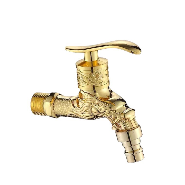 Zinc alloy European-style antique faucet, single-cooling washing machine mop, sink faucet, wall-mounted retro faucet Item Picture