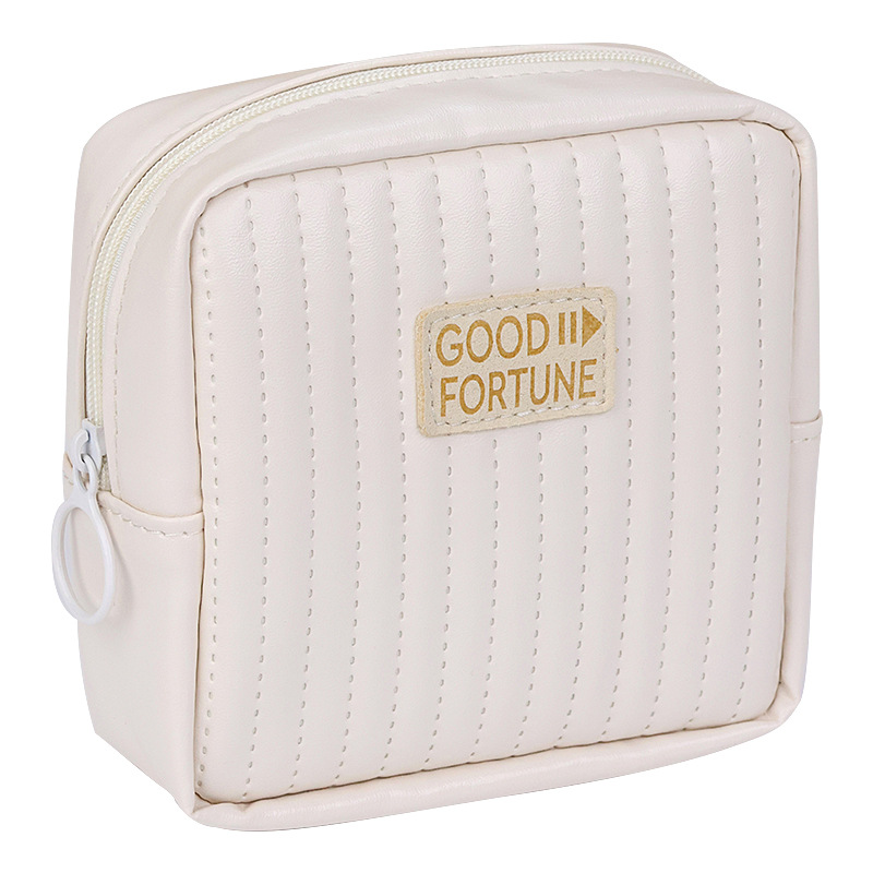 Portable sanitary napkins, sanitary napkins, storage bag, postpartum care bag, student large-capacity PU waterproof storage bag, cream-mouthed red envelope Item Picture