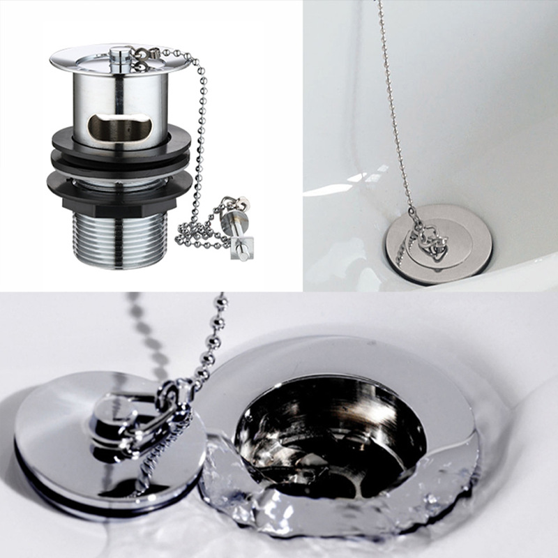 1/4G brass zipper cover washbasin drain manufacturer direct supply drain with overflow outlet full figure