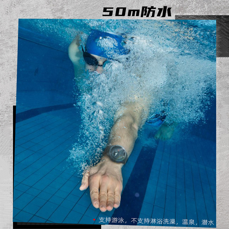 Outdoor sports watch, mountain climbing and swimming, student waterproof electronic watch, carbon fiber alarm clock timer, countdown men's watch Application Scenario