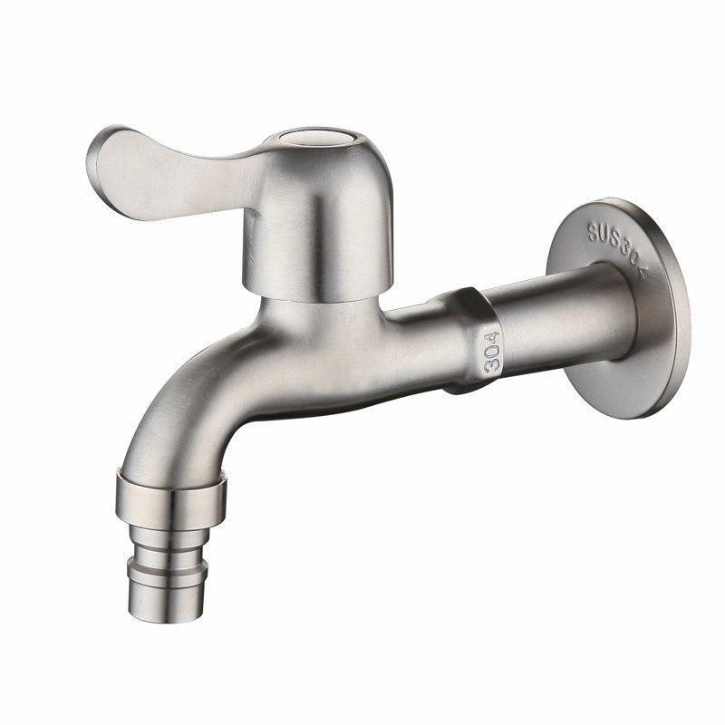 304 stainless steel washing machine mesh, pointed nozzle, extended mop sink, balcony household, quarter single cooling, quick-boiling faucet Item Picture