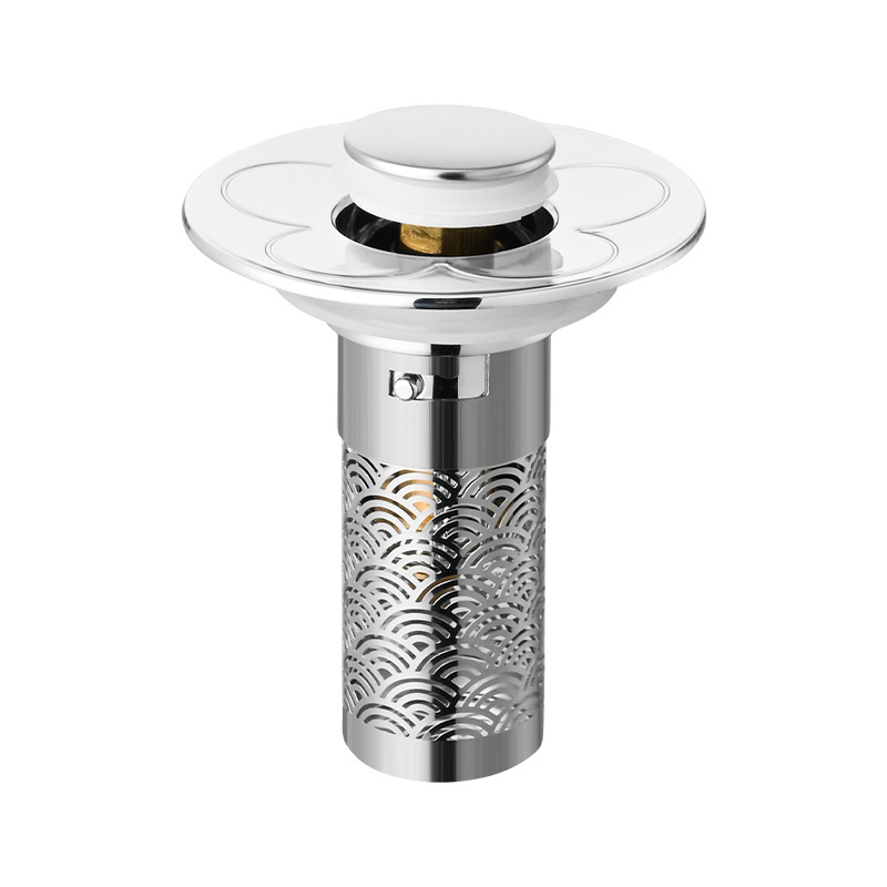 American-standard small-diameter washbasin leaky plug, washbasin filter screen, drain, bouncing core, press-type drain Item Picture